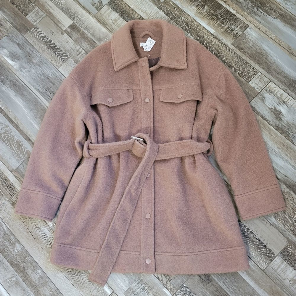 New Topshop Clara Wool Shirt Jacket size 12